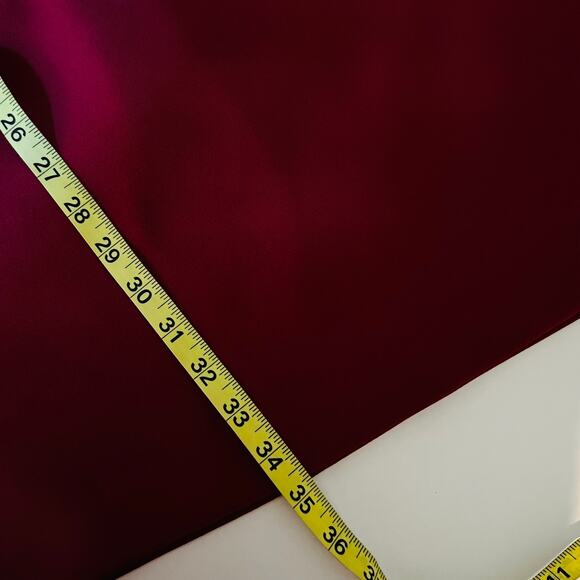 Calvin Klein Bell Long SleeveOpen Back Shift Dress Size 4 Burgundy - Picture 6 of 7